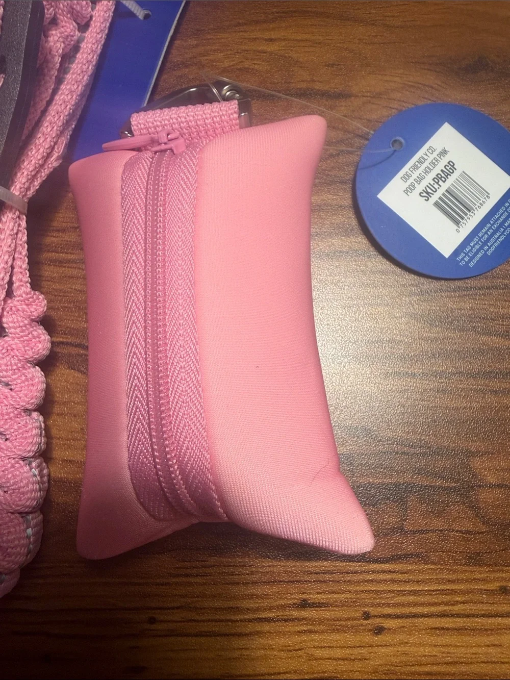 Dog Friendly Co. Pink Tactical Collar + Leash + Waste Bag Holder Set